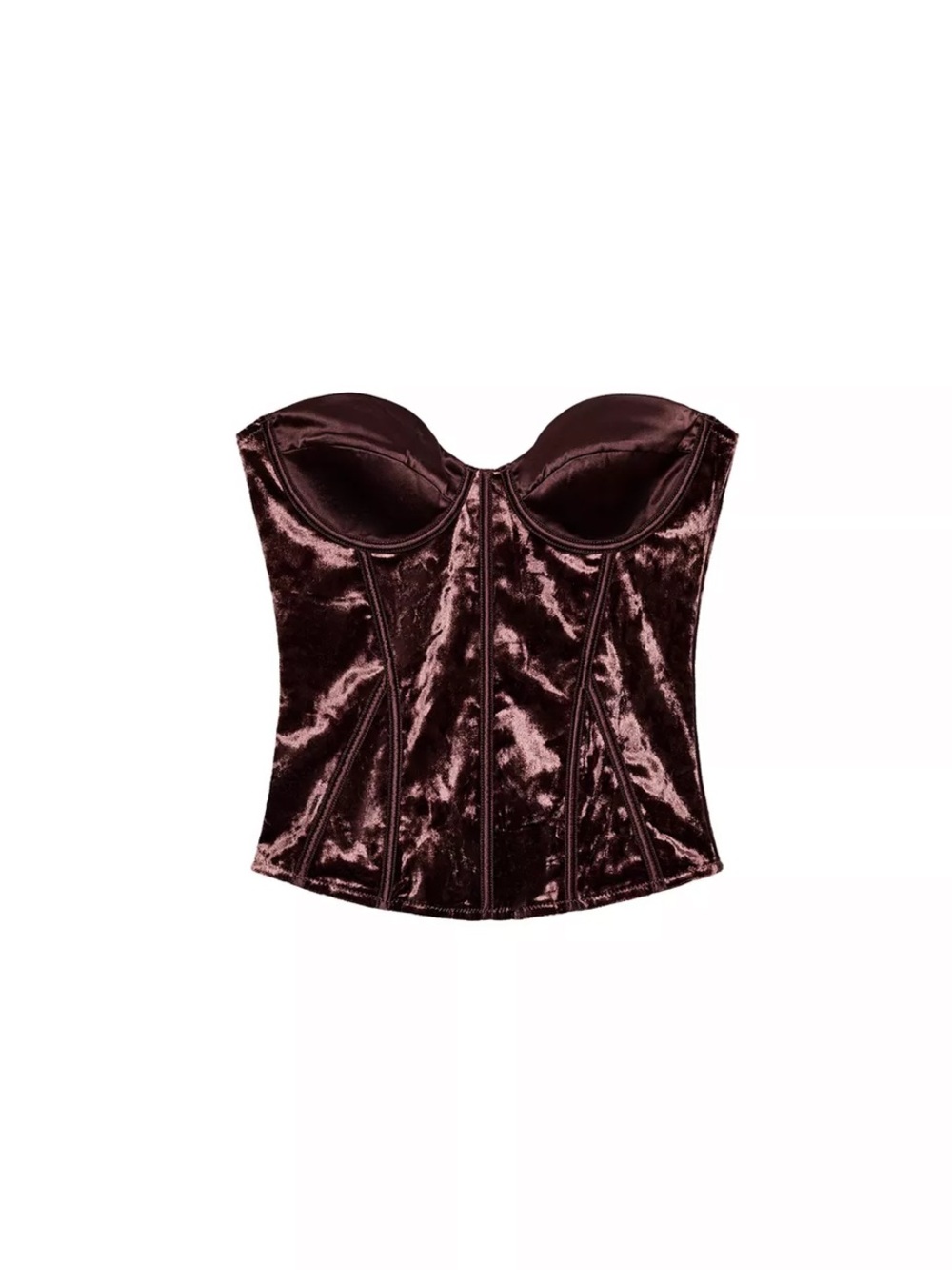 Zara - Velvet Corset (dark brown)